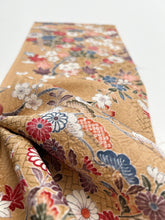 画像をギャラリービューアに読み込む, 膨れ織りに鶴・四季草花模様【長丈シュッケニ・丈91㎝】