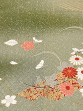 画像をギャラリービューアに読み込む, 菱地紋に変わり絵花模様【サイドギャザーワンピース】