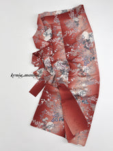 画像をギャラリービューアに読み込む, 雪輪に鶴金彩暈し花模様【長丈シュッケニ・丈91㎝】