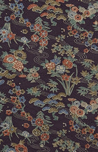画像をギャラリービューアに読み込む, 柴草地紋に流水四季草花模様【四つ釦】