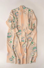 画像をギャラリービューアに読み込む, 雪輪に草花模様暈し色【四つ釦】