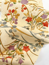 画像をギャラリービューアに読み込む, 芝草地紋に草花模様金彩縁【四つ釦】