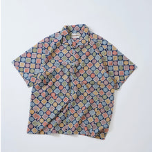 画像をギャラリービューアに読み込む, 格子囲みの松竹梅模様【L・化繊】