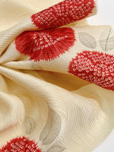 画像をギャラリービューアに読み込む, 波地紋に絞り花・椿模様【六つ釦】