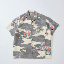 画像をギャラリービューアに読み込む, 地紙地紋に扇花模様【L・化繊】