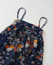 画像をギャラリービューアに読み込む, 型染牡丹に菊農村風景模様【絹】