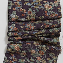画像をギャラリービューアに読み込む, 柴草地紋に流水四季草花模様【四つ釦】