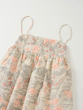 画像をギャラリービューアに読み込む, 白大島雲がけ花模様【絹】