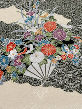 画像をギャラリービューアに読み込む, 地紙地紋に扇花模様【L・化繊】