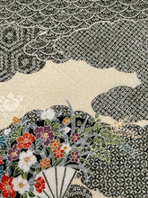 画像をギャラリービューアに読み込む, 地紙地紋に扇花模様【L・化繊】