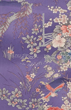 画像をギャラリービューアに読み込む, 四季草花牡丹に鳥模様【四つ釦】