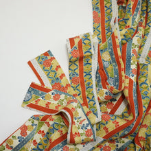 画像をギャラリービューアに読み込む, 縞に花古典柄模様【ギャザーラップスカート】