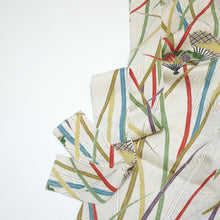 画像をギャラリービューアに読み込む, 金通し桧扇牡丹菊草模様【タックラップスカート】