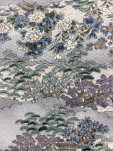 画像をギャラリービューアに読み込む, 雲波草花に家屋模様【L】(地紋あり)