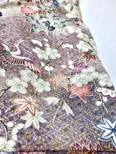 画像をギャラリービューアに読み込む, 鶴に梅菊楓模様暈し【ギャザーラップスカート】