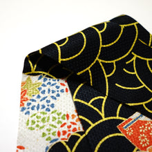 画像をギャラリービューアに読み込む, 青海波に花扇・古典柄【短】