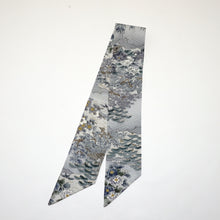 画像をギャラリービューアに読み込む, 雲波草花に家屋模様【短】