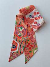 画像をギャラリービューアに読み込む, 斜め縞に亀甲楓梅菊尽くし模様【短】