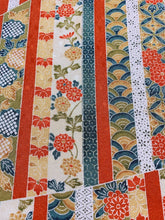 画像をギャラリービューアに読み込む, 縞に花古典柄模様【ギャザーラップスカート】