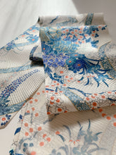 画像をギャラリービューアに読み込む, 花車に梅菊牡丹模様【長】