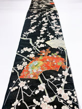 画像をギャラリービューアに読み込む, 破れ地紙に屋敷楓枝梅模様【ギャザーラップスカート】