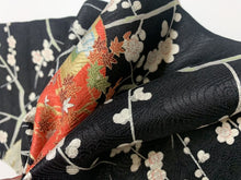 画像をギャラリービューアに読み込む, 破れ地紙に屋敷楓枝梅模様【ギャザーラップスカート】