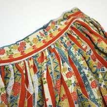 画像をギャラリービューアに読み込む, 縞に花古典柄模様【ギャザーラップスカート】