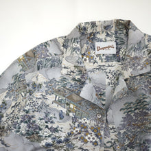 画像をギャラリービューアに読み込む, 雲波草花に家屋模様【L】(地紋あり)