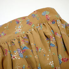 画像をギャラリービューアに読み込む, 扇に蝶花模様【ギャザーラップスカート】