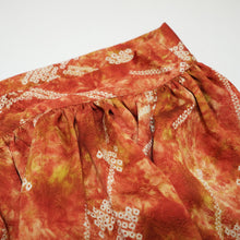 画像をギャラリービューアに読み込む, 絞り抽象花模様【ギャザーラップスカート】