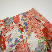 画像をギャラリービューアに読み込む, 金彩扇に草花模様【タックラップスカート】