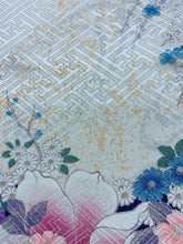 画像をギャラリービューアに読み込む, 洋花模様紗綾型地紋【ギャザーラップスカート】