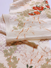 画像をギャラリービューアに読み込む, 金彩楓枝梅模様【タックラップスカート】