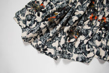 画像をギャラリービューアに読み込む, 抽象枝墨模様金彩あり【ギャザータイプ】