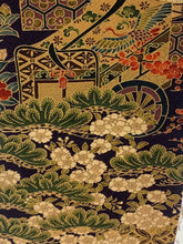 画像をギャラリービューアに読み込む, 御所車に草花模様【Ⅼ】