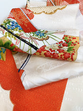 画像をギャラリービューアに読み込む, 雲に花扇模様御所車地紋【長】