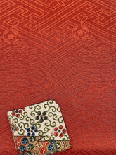 画像をギャラリービューアに読み込む, 破れ色紙に花古典柄総紗綾地紋【ギャザータイプ】