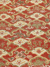 画像をギャラリービューアに読み込む, 雪輪青海波に花模様手織り節紬【L】