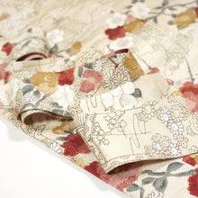 画像をギャラリービューアに読み込む, 御所車に枝花模様総波地紋【シュッケニ】