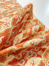 画像をギャラリービューアに読み込む, 雪輪青海波に花模様手織り節紬【L】