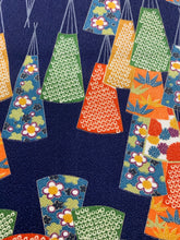 画像をギャラリービューアに読み込む, 扇面に疋田・草花模様【シュッケニ】