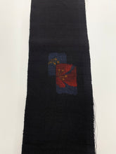 画像をギャラリービューアに読み込む, 色紙に花模様織り出し手織り紬着物【L】