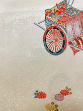 画像をギャラリービューアに読み込む, 御所車に菊模様総地紋【シュッケニ】