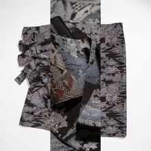 画像をギャラリービューアに読み込む, 家屋に樹木模様織り出し手織り紬