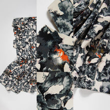 画像をギャラリービューアに読み込む, 抽象枝墨模様金彩あり【ギャザータイプ】