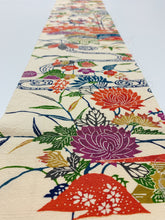 画像をギャラリービューアに読み込む, 型染め松竹梅に花模様手織り節紬【シュッケニ】