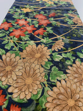 画像をギャラリービューアに読み込む, 菊に桔梗模様総紗綾型地紋【シュッケニ】