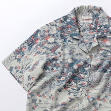 画像をギャラリービューアに読み込む, 家屋に草花橋模様【L】