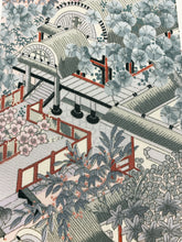 画像をギャラリービューアに読み込む, 屋敷に松竹梅模様【シュッケニ】【化繊】