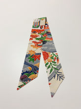 画像をギャラリービューアに読み込む, 型染波に鶴・草花模様【短より短】